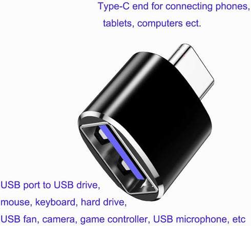 MINCHEN Type C Male to USB 3.0 Female Adapter 10 Pack, USB Female to USB C Male Converter, USB Type C Connector Charge