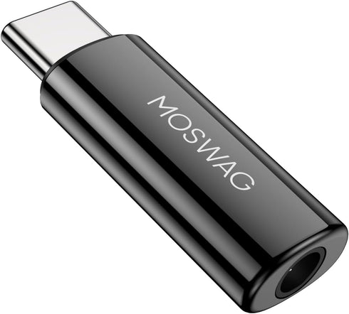 MOSWAG USB C to 3.5mm Audio Headphone Adapter, Type C to Aux Adapter for iPhone 15 Plus/15 Pro Max, Samsung Galaxy