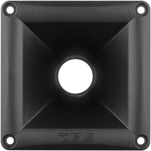 DS18 PRO-H44/BK Waveguide Horn Universal Square Driver Tweeter, Easy Twist On/Off Installation, Set of 1 Black