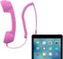 Retro 3.5mm Telephone Handset Cell Phone Receiver, Mic Microphone Speaker for iPhone iPad Mobile Phones (Pink)