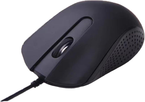 Wired USB Computer Mouse, Ergonomic Design USB Mouse for Laptops and PCs, Office and Home Mice (Black, Wired)