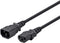 Monoprice 3-Prong Extension Cord - 10 Feet - Black | IEC 60320 C14 to C13, 18AWG, 10A, 125V