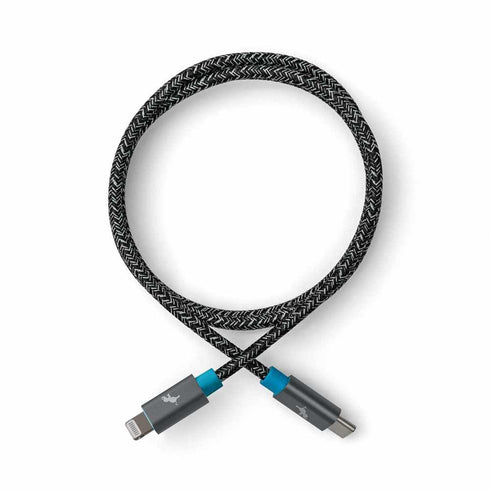 PowerKnit USB-C to Lightning Charging Cable, 3M, MFi Certified, Durable Flex Fabric for iPhone, iPad, AirPods