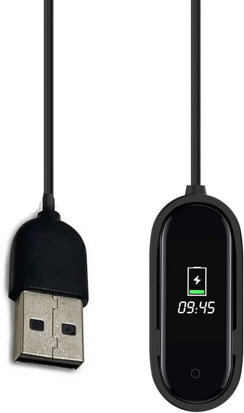 USB Charging Cable Charger for Fitness Sport Tracker Xiaomi Mi Band 4, Black