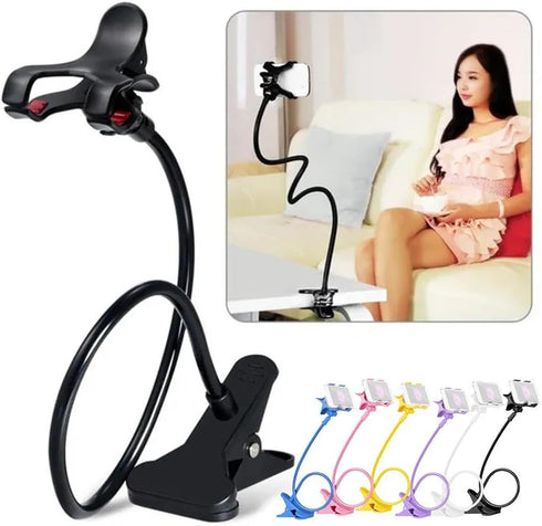HFLWYWD Holder,360 Gooseneck Bed Phone Degree Rotating Lazy Bracket,DIY Flexible Mount Stand with Multiple