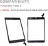 PUNG Screen Replacement for iPad Mini 1/2, A1432 A1454 A1455 A1489 A1490, Black Touchscreen Digitizer with Home Button