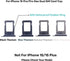 15 15 Dual SIM Card Tray Slot Holder Replacement for iPhone Pro Pro Max with Waterproof Rubber Ring and Sim Card Tray