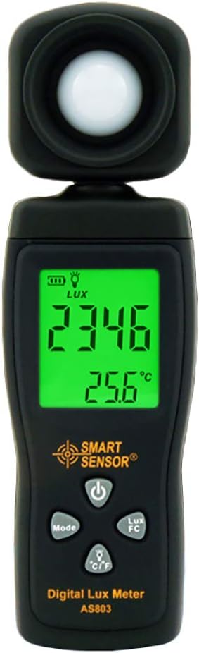 Lux Light Meter for Photography, Grow Plants, LED Photometer Lighting Intensity Measurement, Pocket Digital