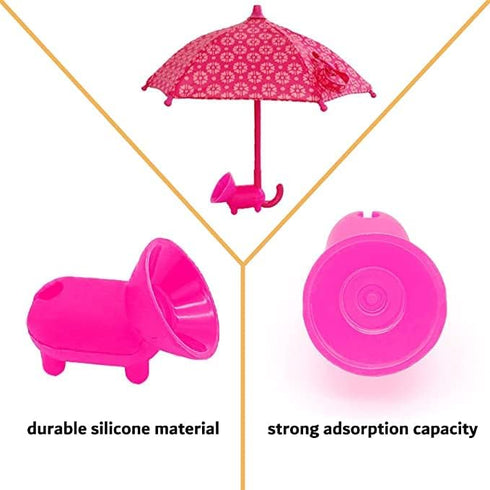 Phone Umbrella for Sun, Universal Adjustable Suction Cup Stand, Sun Shade Cover to Block Glare