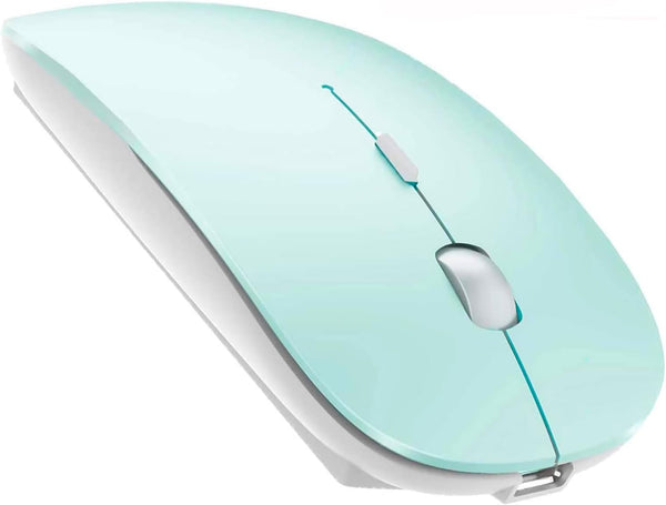 Bluetooth Wireless Mouse for Mac Laptop Chromebook, Rechargeable Wireless Mouse for Desktop Computer Notebook (Blue).