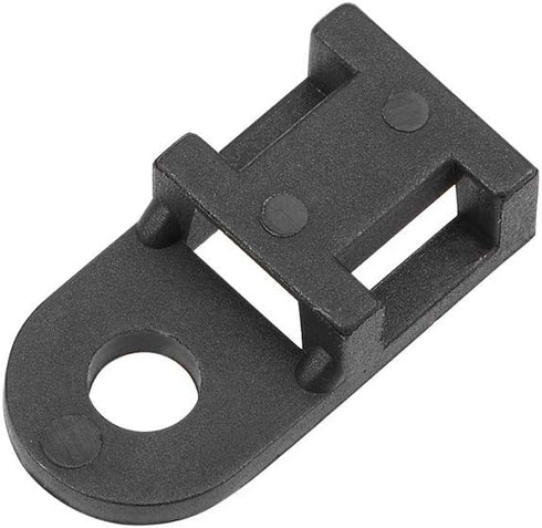 uxcell Black Cable Tie Base Saddle Type Mount Wire Holder, 100pcs, Permanently Anchors to Wall Desk 19.6x9.5x5mm