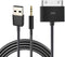 30 Pin to AUX USB, 30 Pin Charger Dock to 3.5mm Car AUX Audio USB Charger Cable for Phone 3G 4G Pod Touch (Black)