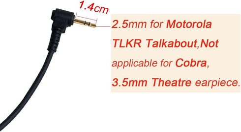 Walkie Talkie Headset for Motorola,Acoustic Tube Earpiece for Talkabout MH230R MR350R T200 T200TP T260 T260TP T460 T600 MT350R Two Way Radio