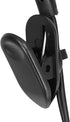 Sports Earbud Earphone - 3.5mm Sweatproof Wrap Around Headphones with Replaceable Earplugs for Diving, Running, Black
