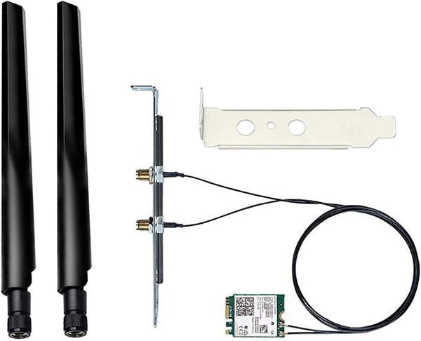 TelDaykemei Wi-Fi 6E AX210 Bluetooth 5.2 Desktop Kit, M.2 2230 Key E Wireless Adapter with Gigabit Network Card