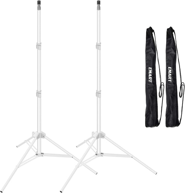 EMART 7 Ft Light Stand for Photography, 2 Pack Portable Tripod with Carry Case
