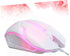 Housoutil White Wired Gaming Mouse USB Backlit Light up Computer Mouse Ergonomic Design for Laptop Desktop Home Dorm