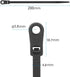 XINGO 100PCS 8 inch Zip Ties with Screw Hole, Heavy Duty Nylon Cable Tie for Indoor & Outdoor