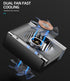 M.2 2280 ARGB Hard Drive Heatsink PWM Dual Fan, SSD Cooling with Thermal Pad, 5V 3Pin Addressable RGB Sync