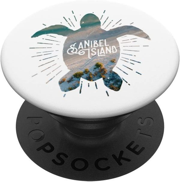 Sanibel Island PopSockets Swappable Grip with Sea Turtle Ocean Beach Design