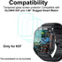 Tempered Glass Screen Protector for K57 K57 PRO, Compatible with KACLUT, GLONHI, EIGIIS, KLOGIPOW, OCTDG, ESFOE, PODOEIL K57 pro 1.96 inches Rugged Smart Watch, 3pcs, 9H