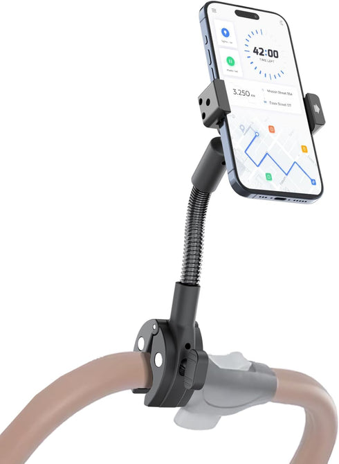 WISHCODE Stroller Phone Holder, Gooseneck Cell Phone Mount for Baby Stroller, Shopping Cart,