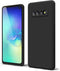 Oakxco Liquid Silicone Grip Phone Case for Samsung Galaxy S10 Plus, Soft Rubber TPU, Black, Slim Protective Cover for