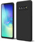 Oakxco Liquid Silicone Grip Phone Case for Samsung Galaxy S10 Plus, Soft Rubber TPU, Black, Slim Protective Cover for