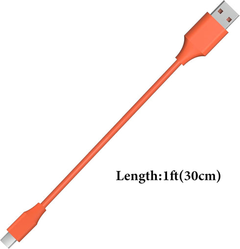 Geekria USB Speakers Short Charger Cable Compatible with JBL Tune 700BT, 450BT, Live 500BT, 2 Pack