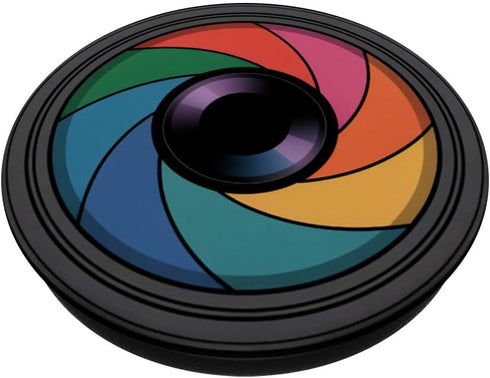Creative Rainbow Aperture Photography Lens Colorful Camera Lens Aperture Photography PopSockets Adhesive PopGrip
