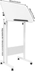 Cbhfmljd Adjustable Laptop Desk, Portable Podium Stand with Wheels Height Adjustable Presentation Mobile Standing Desk