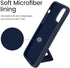 LAUDTEC Silicone Kickstand Case for iPhone 13 Pro, Vertical and Horizontal Stand with Hand Strap (Blue)