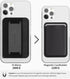 Sinjimoru Magnetic Wallet for iPhone, Magnetic Card Holder for MagSafe Wallet with Phone Grip