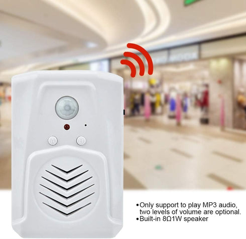 Dioche MP3 4m USB/Battery Powered Motion Sensor Alarm Doorbell - Audio Player with Infrared Induction, Detection