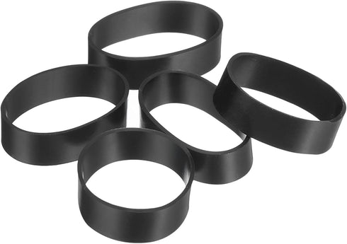 uxcell 50Pcs Silicone Rubber Bands, 17x6mm Strong Elastic Bands for Cord Wrapping, Black