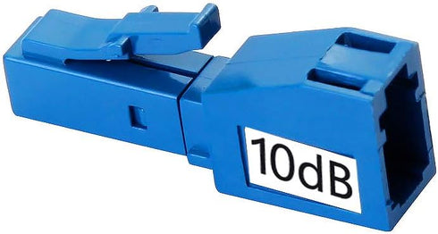 2 Pack Single Mode LC 10dB Fiber Optic Attenuator, Male to Female, Single-mode Fixed, SM, dB Options: 3dB, 5dB, 7dB,
