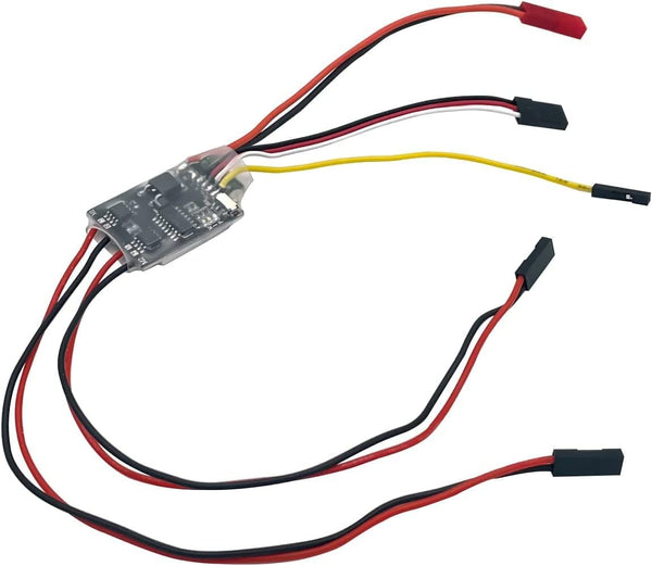 Nuofany Dual Way Bidirectional Brushed 5A ESC 2S-3S Lipo Speed Control for RC