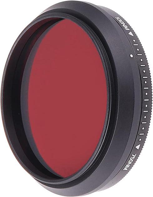 FocusFoto FOTGA 49mm Adjustable Infrared IR Pass X-Ray Lens Filter, Variable from 530nm to 750nm Optical Glass