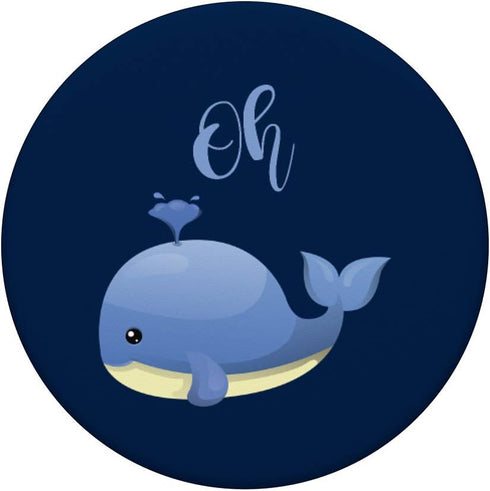 PopSockets PopGrip: Cute Oh Well Whale Funny Clever Puns Surfer Diver Swappable Grip for Phones & Tablets