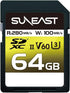 SUNEAST Ultimate Pro 64GB SDXC UHS-II Memory Card Up to 280MB/s, 100MB/s Write,