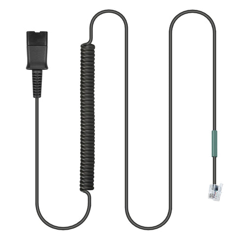 U10P Headset Adapter RJ9 to QD Cable for Plantronics Quick Disconnect Headset, Compatible with Polycom VVX Series Phones
