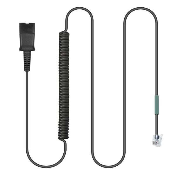 U10P Headset Adapter RJ9 to QD Cable for Plantronics Quick Disconnect Headset, Compatible with Polycom VVX Series Phones