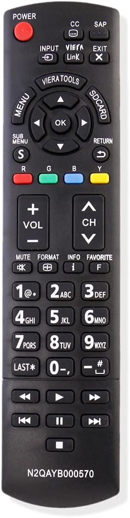 ALLIMITY N2QAYB000570 Remote Compatible with Panasonic Smart TV Models TC-P42X3, TC-P50X3, and More