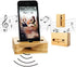 Fanshu 5.5 Inches Cell Phone Stand Amplifier, Desktop Mobile Phone Holder, Universal Portable Wood Cellphone Dock on