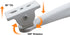 Mini Projector Wall Mount Security Camera Mount Bracket for Camera with 1/4 Screw Head Wall Mount Projector, and Webcam Housing (White) (7.36in)