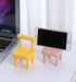 Melyaxu -1 Pack DIY Mini Chair Cell Phone Stand, Candy Color Mobile Phone Holder, Multi-Angle Chair Shape Table Phone