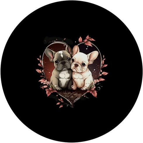 French Bulldog Love | Cute Puppy Heart Girl Frenchie Dog Mom PopSockets Swappable PopGrip