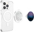 Blue Purple Galaxy Moon and Stars Forest PopSockets PopGrip for Girls and Boys, Black