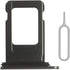 SIM Card Tray Holder Slot Replacement for iPhone XR (Black) with Waterproof Rubber Ring and Eject Pin (Single Sim