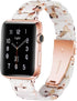 Light Apple Watch Band - Fashion Resin for Apple Watch Series 8, 7, SE, 6, 5, 4, 3, 2, Nougat White